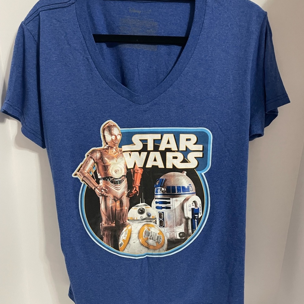 Ladies Star Wars Tee Shirt Blue